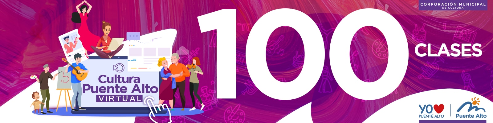  ¡Hoy  es nuestra publicación N° 100 de clases online de Cultura Puente Alto Virtual!
